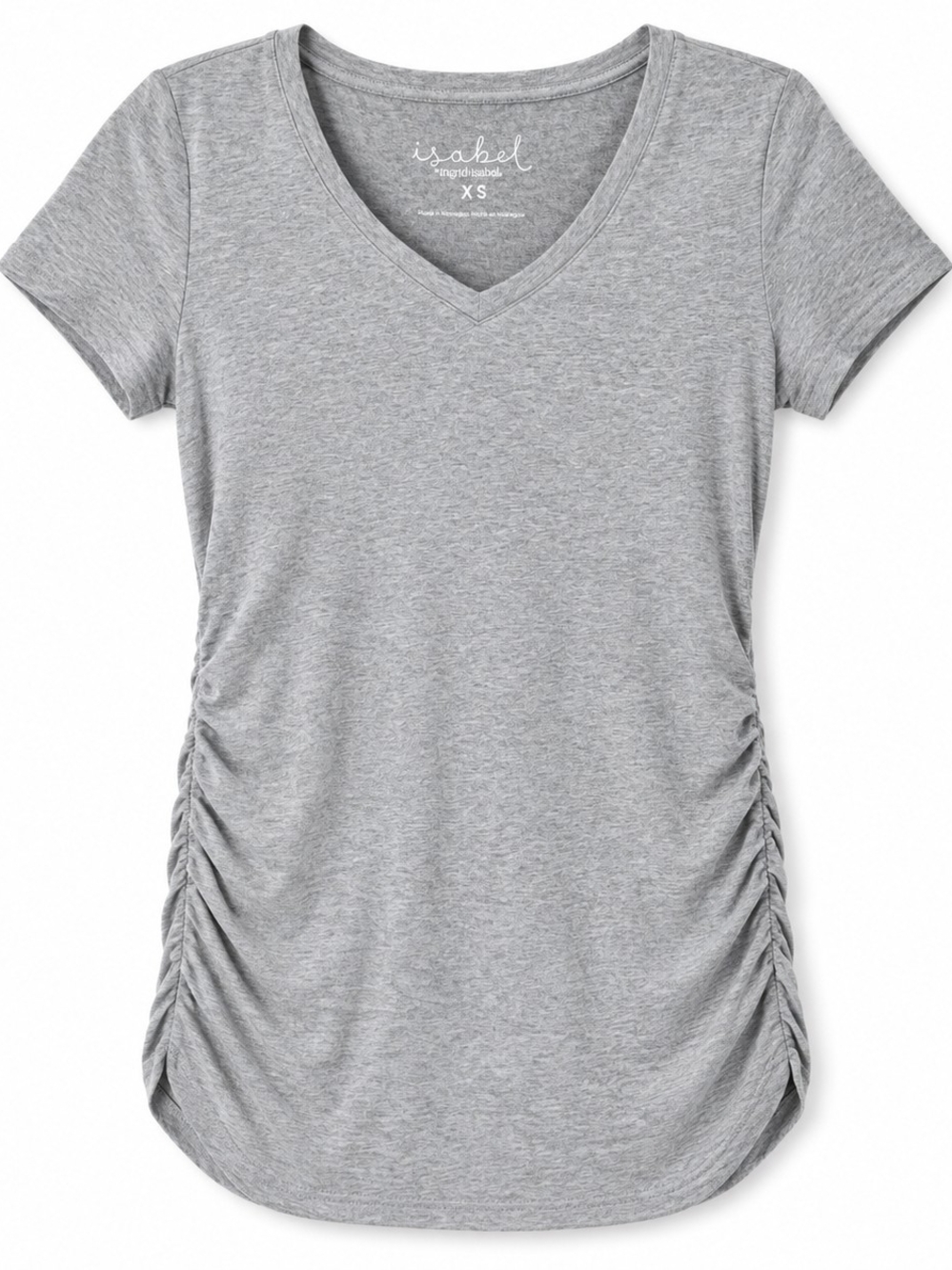 Isabel by Ingrid & Isabel XS Gray Maternity Tee Minimalist Casual Everyday